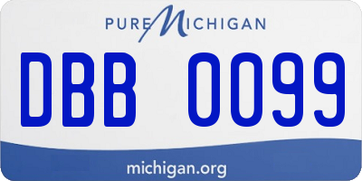 MI license plate DBB0099