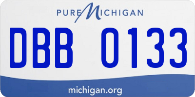 MI license plate DBB0133