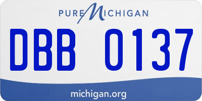 MI license plate DBB0137
