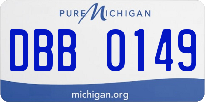 MI license plate DBB0149