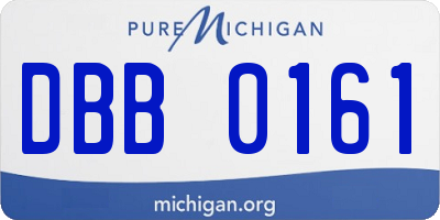 MI license plate DBB0161