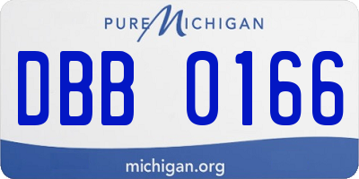 MI license plate DBB0166