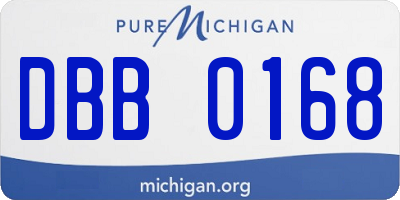 MI license plate DBB0168