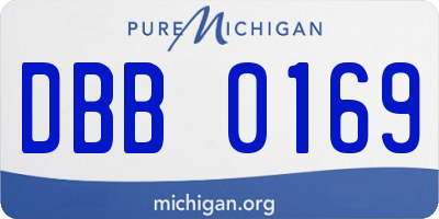 MI license plate DBB0169