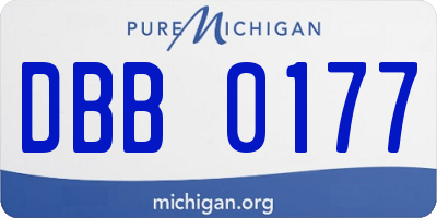 MI license plate DBB0177