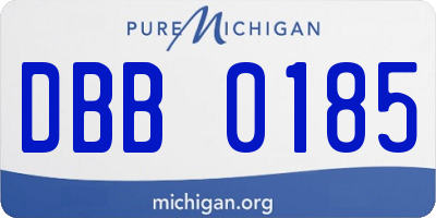 MI license plate DBB0185