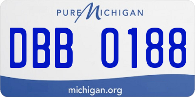 MI license plate DBB0188