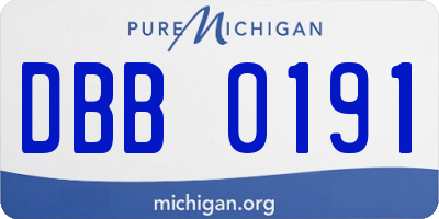 MI license plate DBB0191