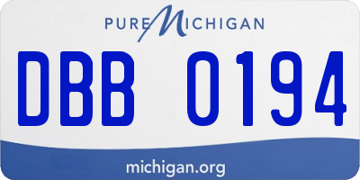 MI license plate DBB0194