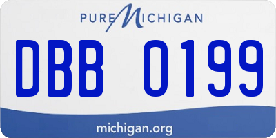 MI license plate DBB0199