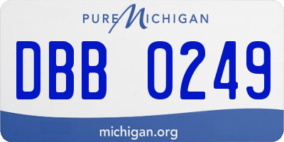 MI license plate DBB0249