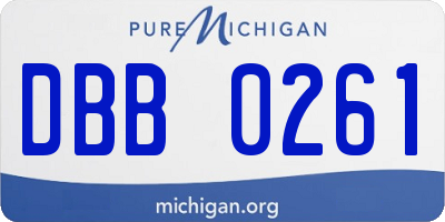 MI license plate DBB0261