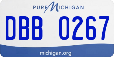 MI license plate DBB0267