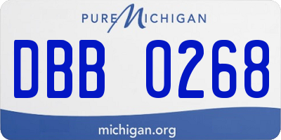 MI license plate DBB0268