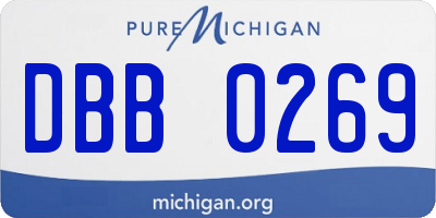 MI license plate DBB0269