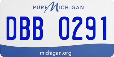 MI license plate DBB0291