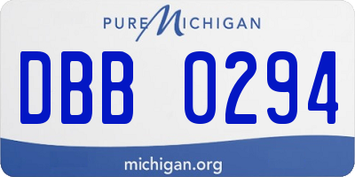 MI license plate DBB0294