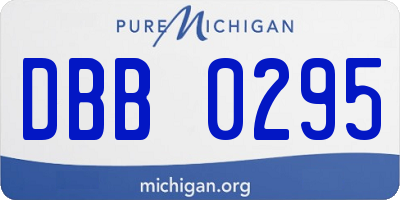 MI license plate DBB0295