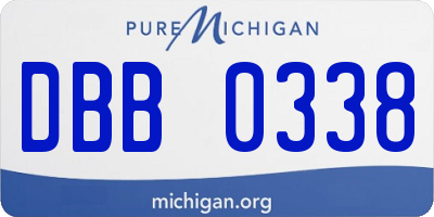 MI license plate DBB0338
