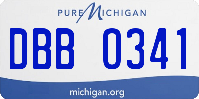 MI license plate DBB0341