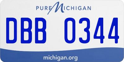 MI license plate DBB0344