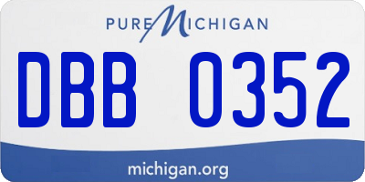 MI license plate DBB0352