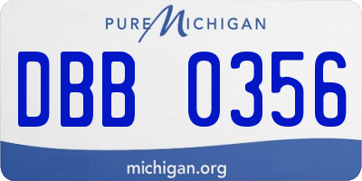 MI license plate DBB0356