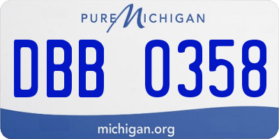 MI license plate DBB0358