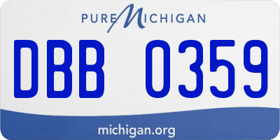 MI license plate DBB0359