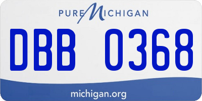 MI license plate DBB0368