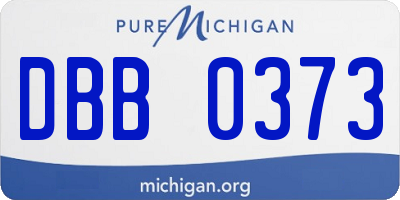 MI license plate DBB0373