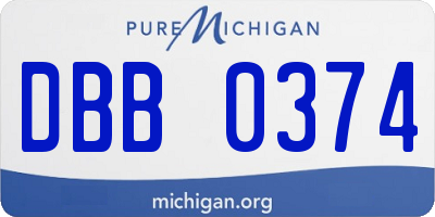 MI license plate DBB0374