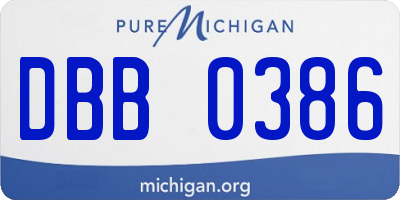 MI license plate DBB0386