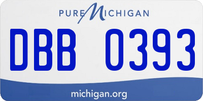 MI license plate DBB0393