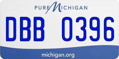 MI license plate DBB0396