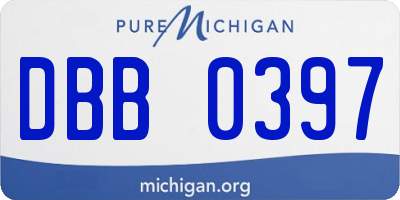 MI license plate DBB0397