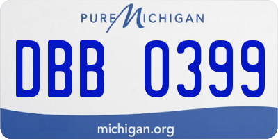 MI license plate DBB0399