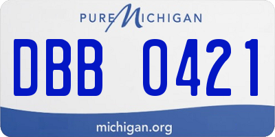 MI license plate DBB0421