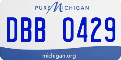 MI license plate DBB0429