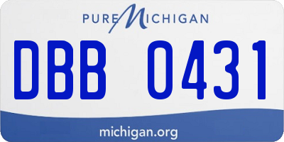 MI license plate DBB0431