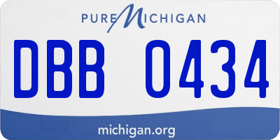 MI license plate DBB0434