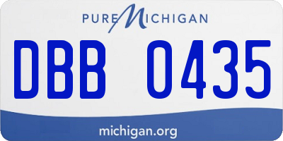 MI license plate DBB0435