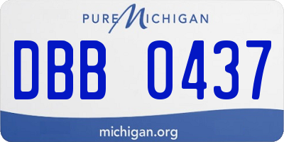 MI license plate DBB0437