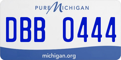 MI license plate DBB0444