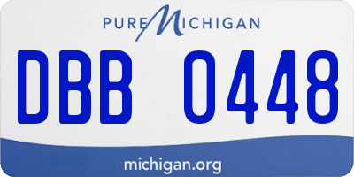 MI license plate DBB0448