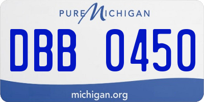 MI license plate DBB0450