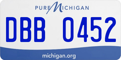 MI license plate DBB0452