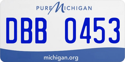 MI license plate DBB0453