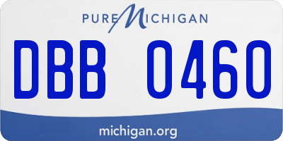 MI license plate DBB0460