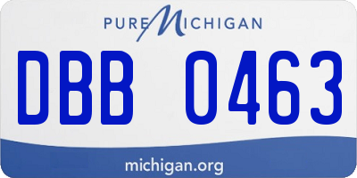 MI license plate DBB0463